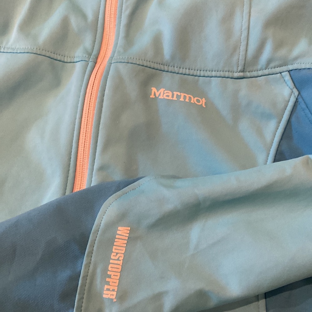Marmot Gore Windstopper Blue Coat Jacket View 2